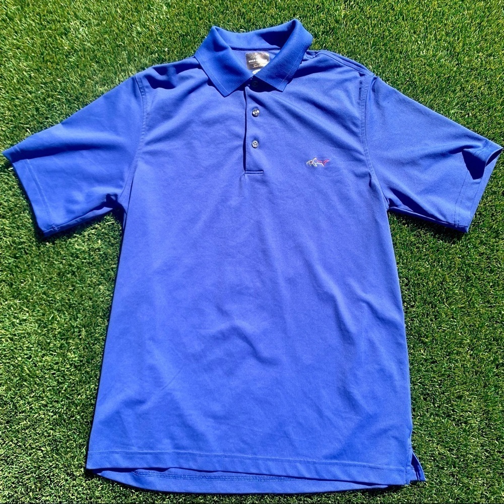 Greg Norman mens golf polo size small blue